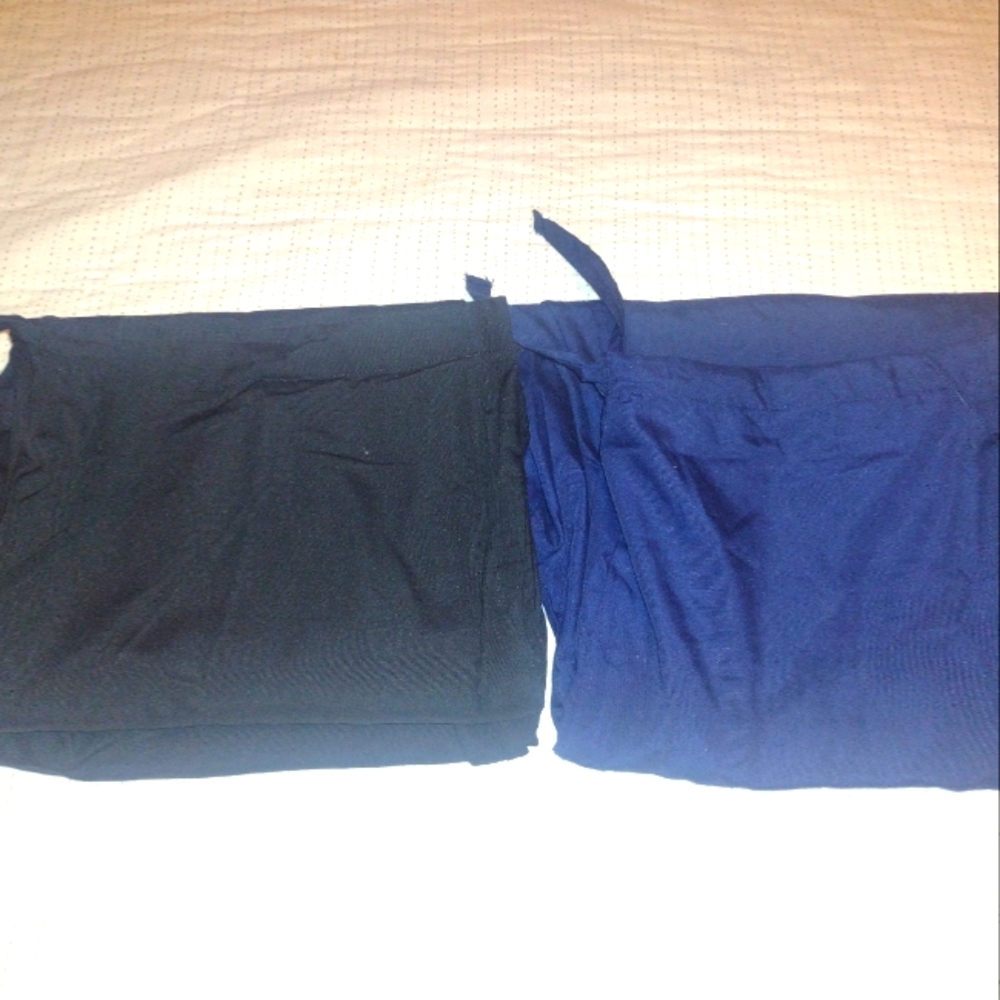 Black and Navy scrub bottoms, large